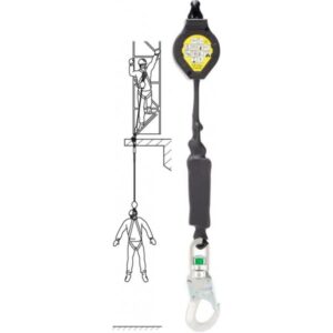 Antichute Rappel Auto Sangle 2m – Facteur 2 avec Mousqueton & Témoin